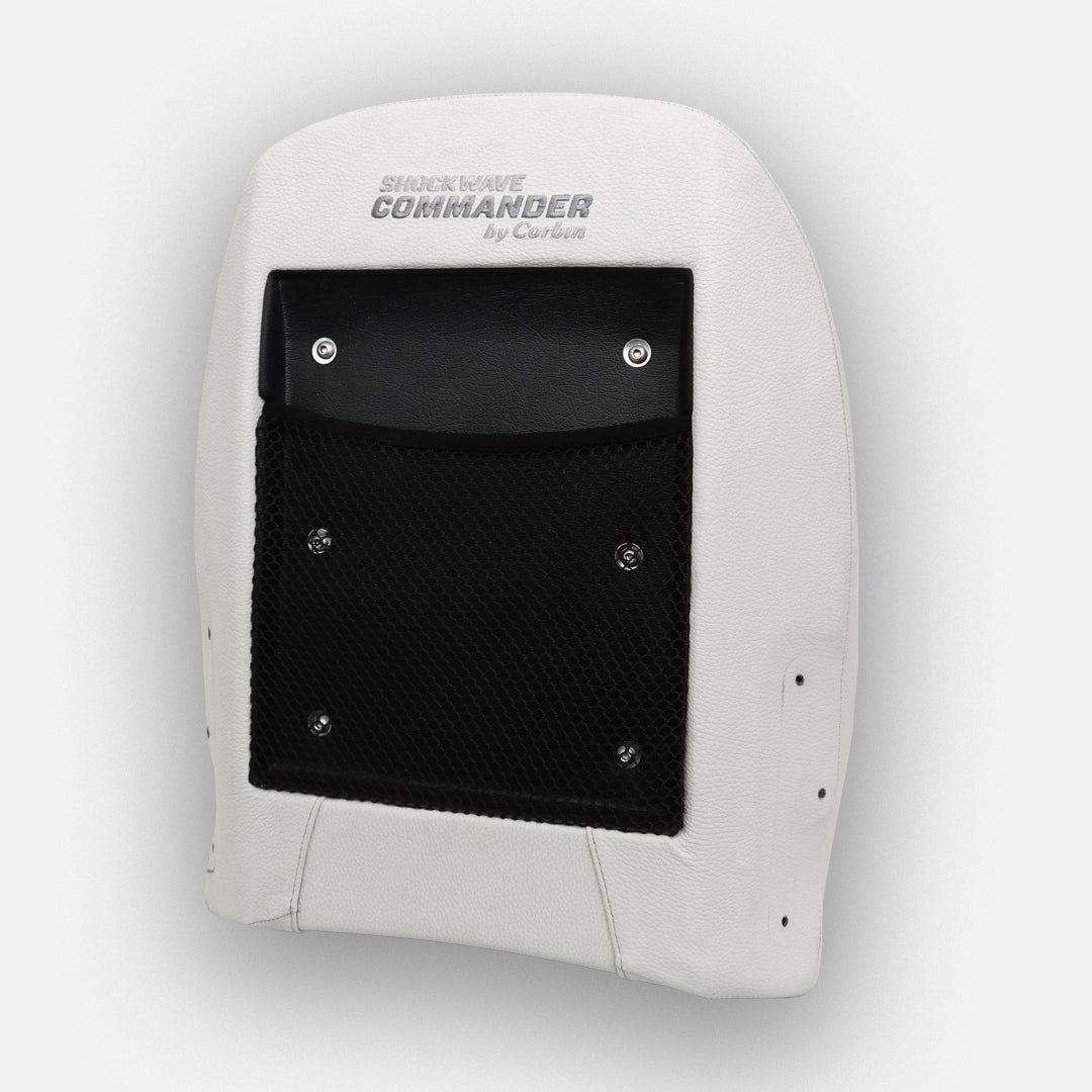 S5 ‘Commander’ Branded, mid-back seat cushion set. Fits S5 Corbin/Commander Seats. Colour: white